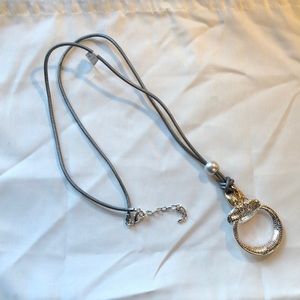 Gray rope necklace